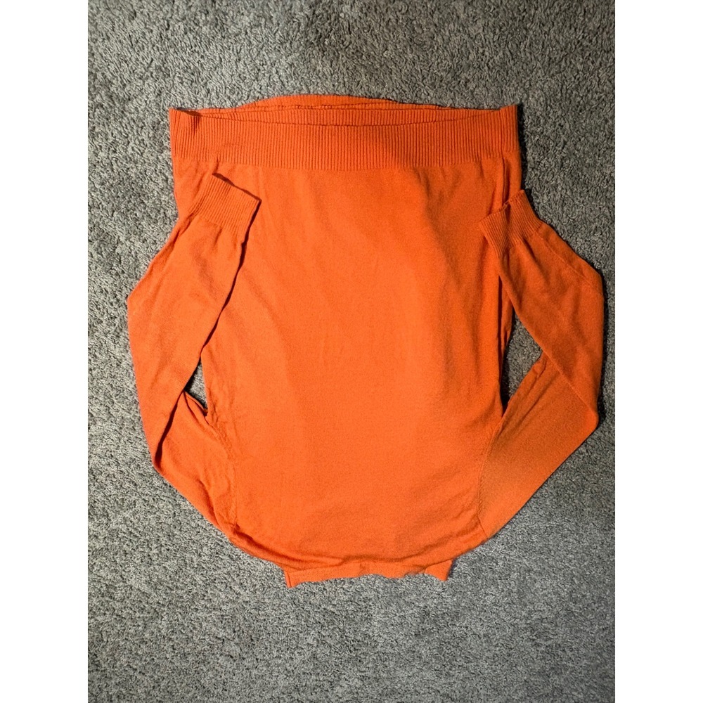 Jones Wear Womens Orange Open Front Draped Cardigan Sweater Size S Rayon Blend - Picture 8 of 9